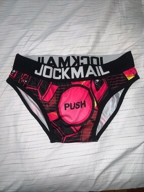 Jockmail Men’s Pink & Black Push Briefs